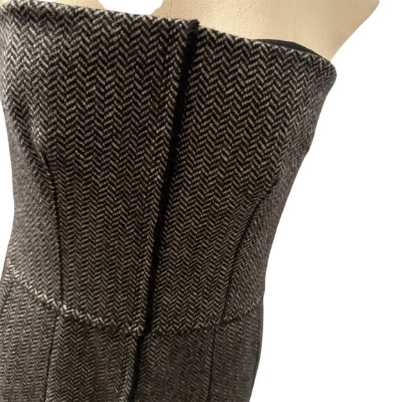 Dolce & Gabbana Midi Wool Strapless Dress Size 46 or US 10 - Picture 3 of 14